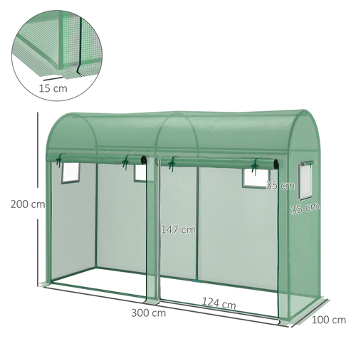 Outsunny 10ft Greenhouse with Double Doors & Windows - Ideal for Year - Round Gardening - plants - express.com