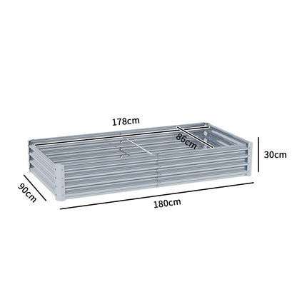 Outsunny 180x90cm Galvanized Raised Garden Bed - Durable & Weather - Resistant! - plants - express.com