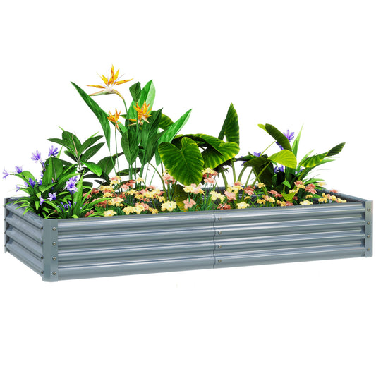 Outsunny 180x90cm Galvanized Raised Garden Bed - Durable & Weather - Resistant! - plants - express.com