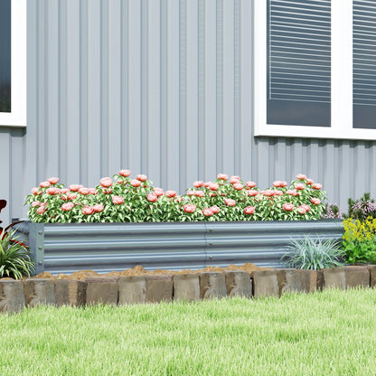 Outsunny 180x90cm Galvanized Raised Garden Bed - Durable & Weather - Resistant! - plants - express.com
