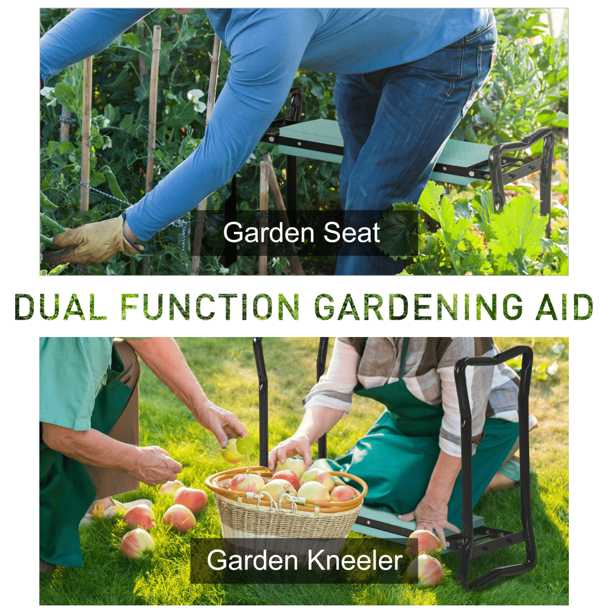 Outsunny 2 - in - 1 Garden Kneeler Bench - Comfort & Support for Every Gardener - plants - express.com
