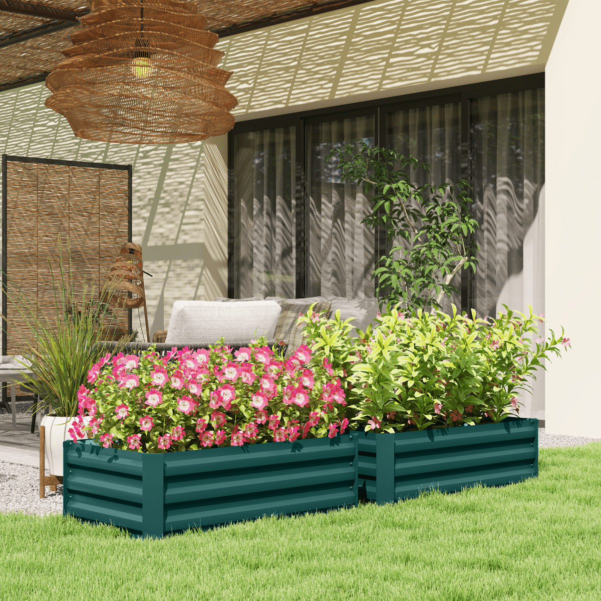 Outsunny 2 - Pack Galvanized Raised Garden Beds – Perfect for Thriving Gardens! - plants - express.com