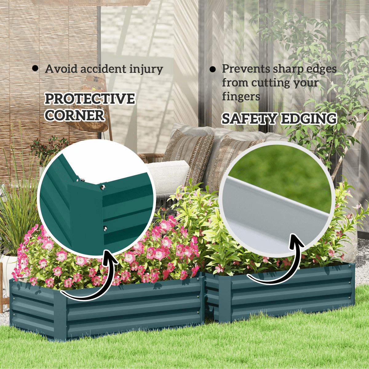 Outsunny 2 - Pack Galvanized Raised Garden Beds – Perfect for Thriving Gardens! - plants - express.com