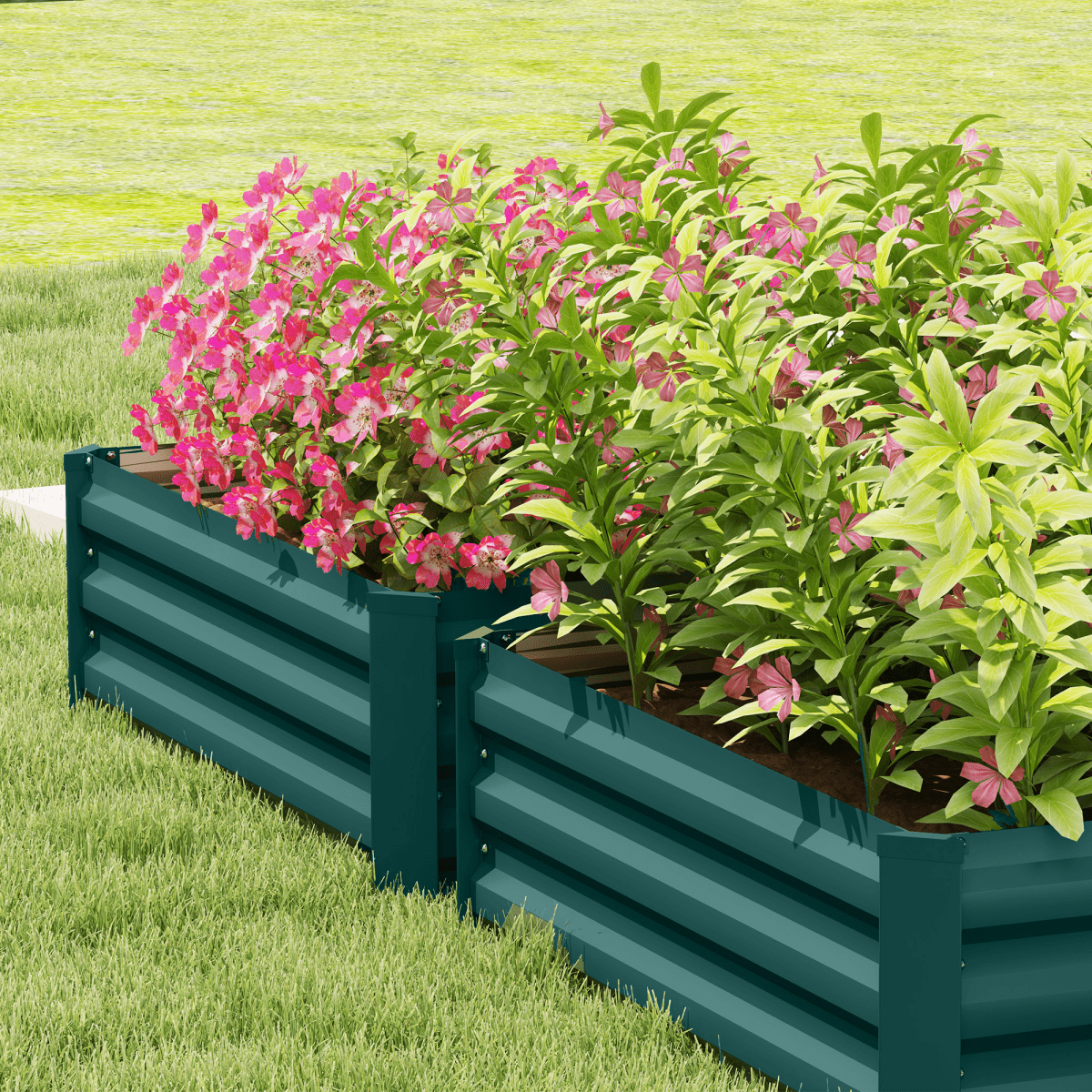 Outsunny 2 - Pack Galvanized Raised Garden Beds – Perfect for Thriving Gardens! - plants - express.com