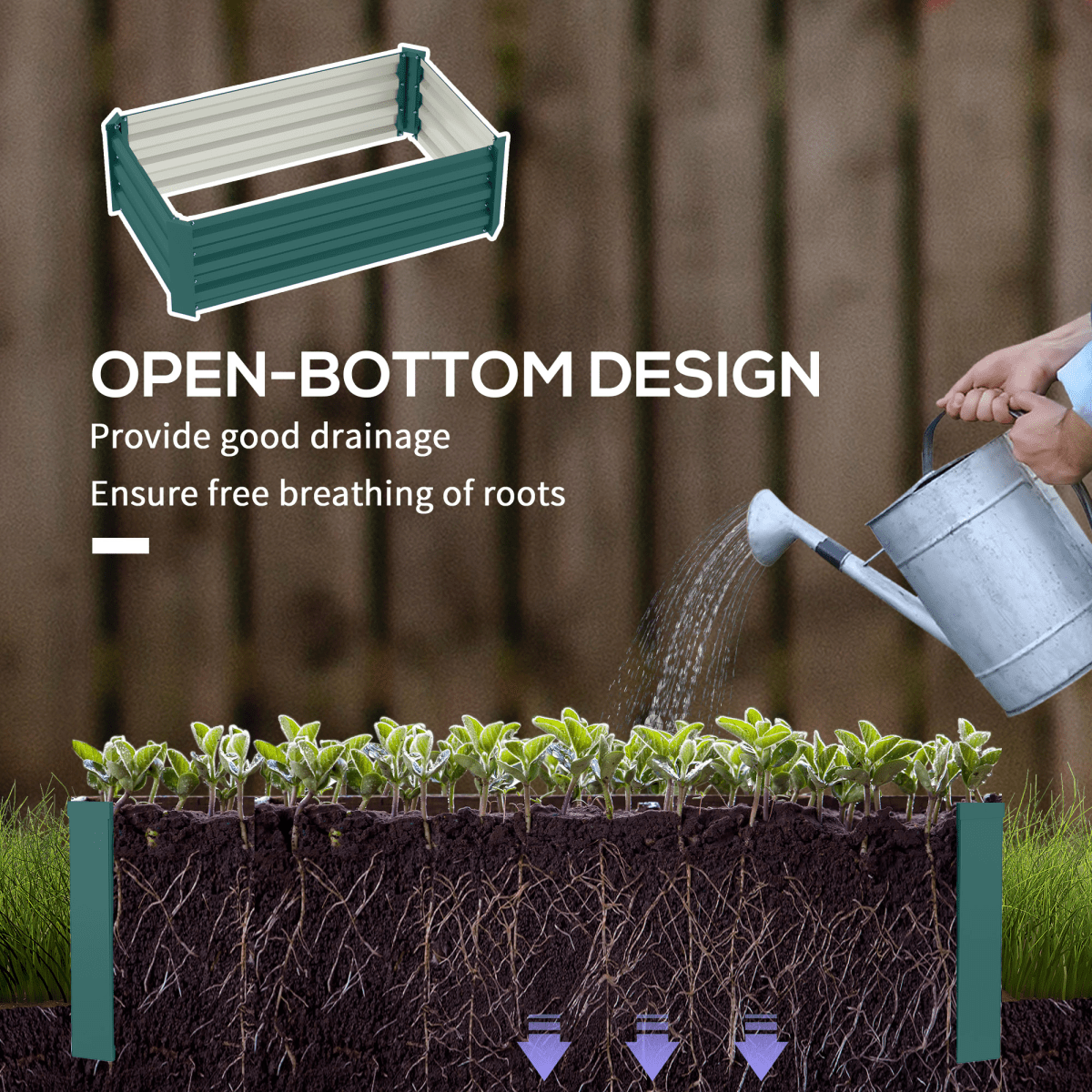 Outsunny 2 - Pack Galvanized Raised Garden Beds – Perfect for Thriving Gardens! - plants - express.com