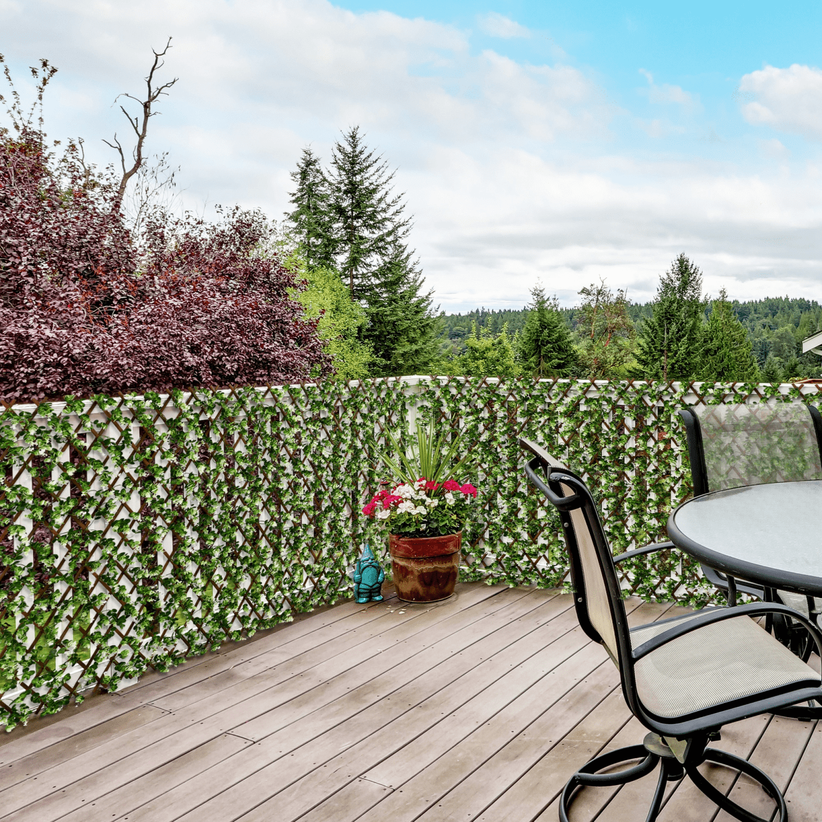 Outsunny 2 Pieces Decorative Trellis with Artificial Leaves, 2m x 1m, Eucalyptus - plants - express.com