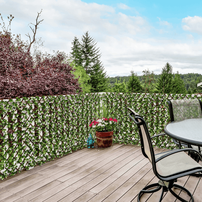 Outsunny 2 Pieces Decorative Trellis with Artificial Leaves, 2m x 1m, Eucalyptus - plants - express.com