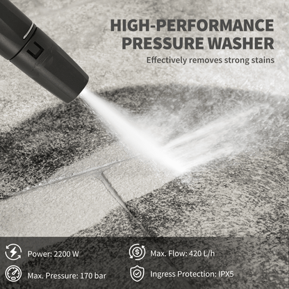 Outsunny 2200W Power Washer 170 Bar Pressure with Adjustable Nozzle - plants - express.com