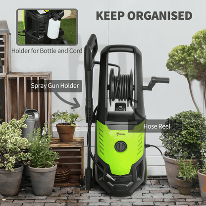 Outsunny 2200W Power Washer 170 Bar Pressure with Adjustable Nozzle - plants - express.com