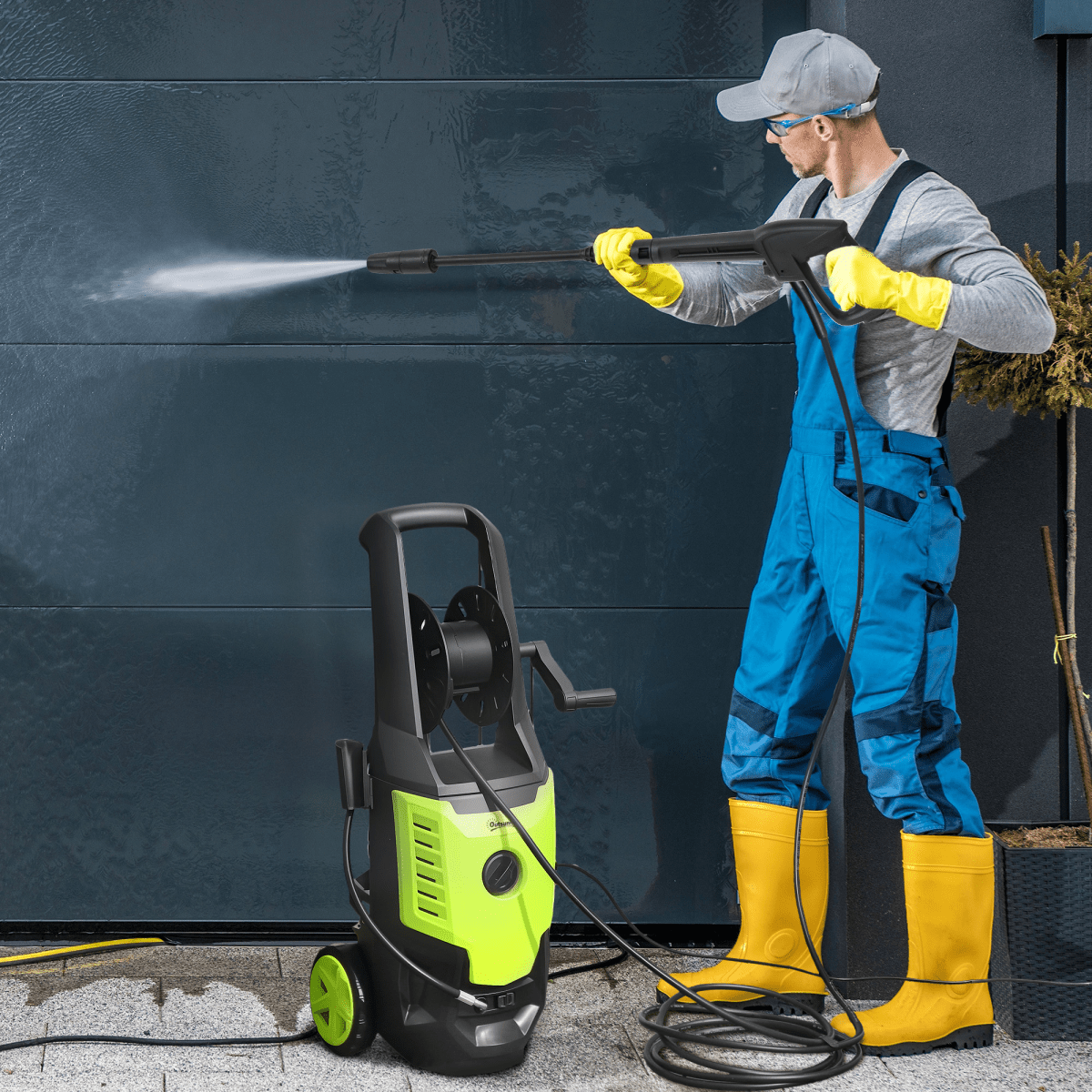Outsunny 2200W Power Washer 170 Bar Pressure with Adjustable Nozzle - plants - express.com