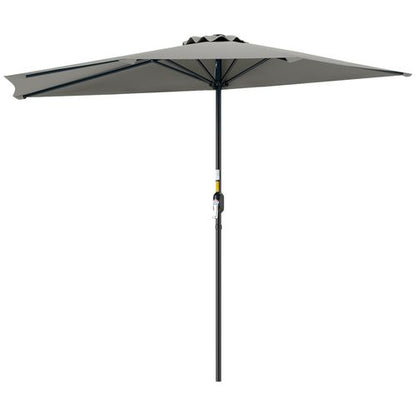 Outsunny 2.7m Space - Saving Half Garden Parasol - Stylish & UV Resistant - plants - express.com