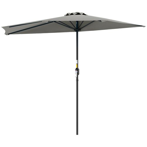 Outsunny 2.7m Space - Saving Half Garden Parasol - Stylish & UV Resistant - plants - express.com