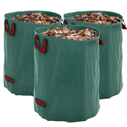 Outsunny 3 - Pack 272L Heavy - Duty Garden Waste Bags - Foldable & Tear - Resistant - plants - express.com