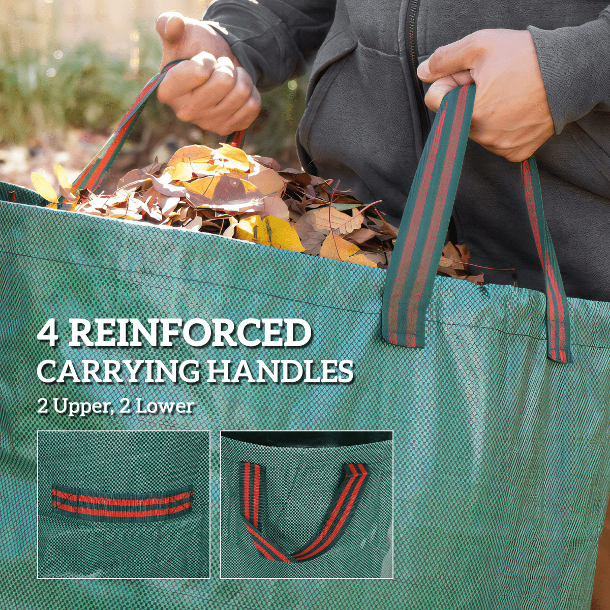 Outsunny 3 - Pack 272L Heavy - Duty Garden Waste Bags - Foldable & Tear - Resistant - plants - express.com