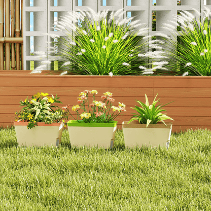 Outsunny 3 Pcs Self Watering Plant Pots w/ Visual Water Level Window - plants - express.com