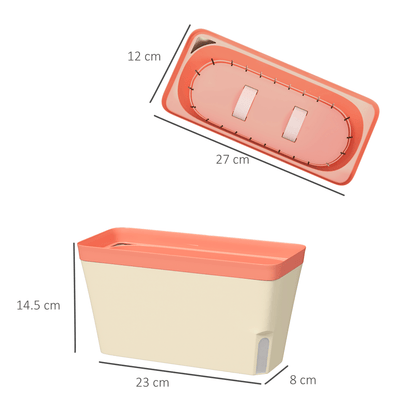Outsunny 3 Pcs Self Watering Plant Pots w/ Visual Water Level Window - plants - express.com