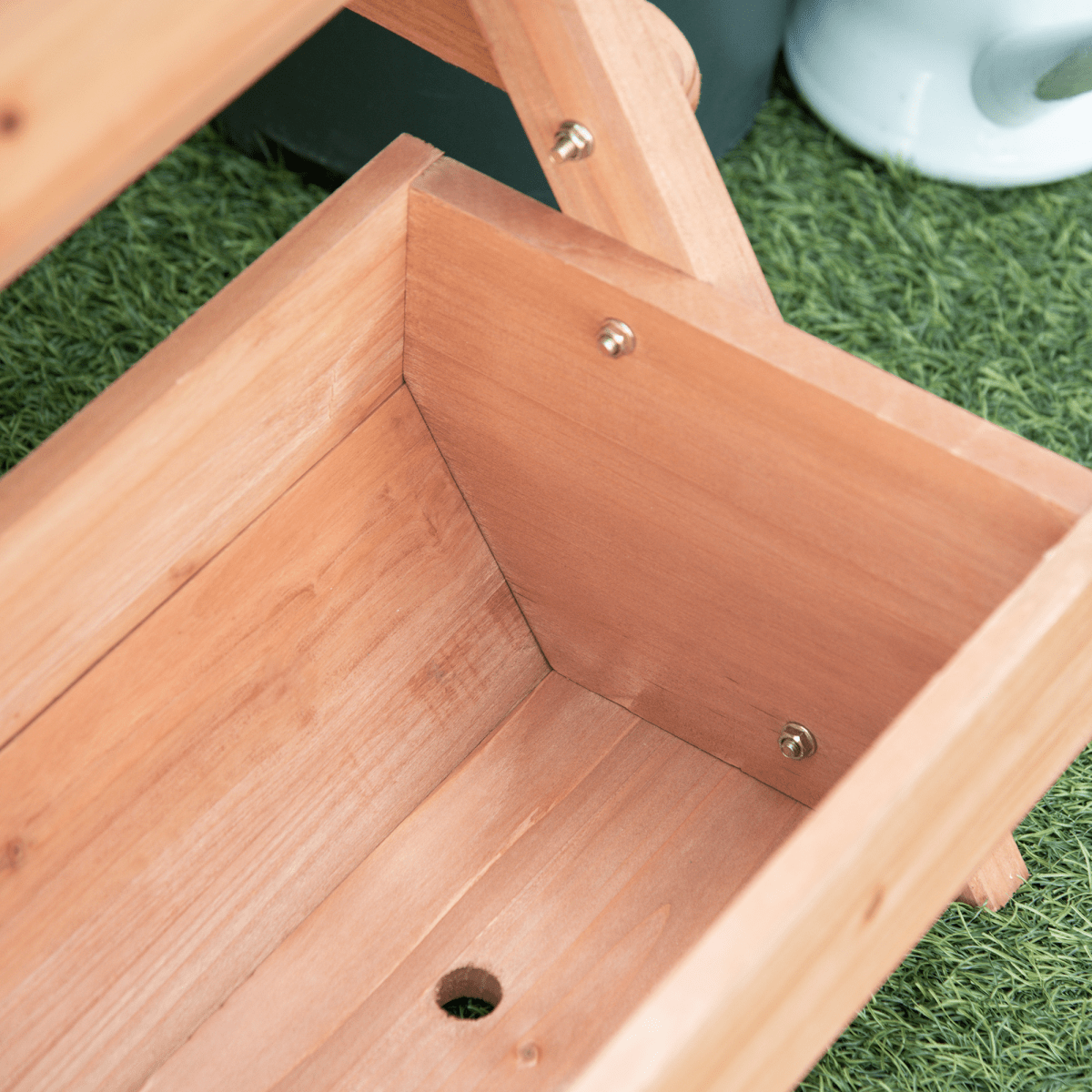 Outsunny 3 Tier Raised Garden Bed Wooden Elevated Planter Box Kit, Brown - plants - express.com