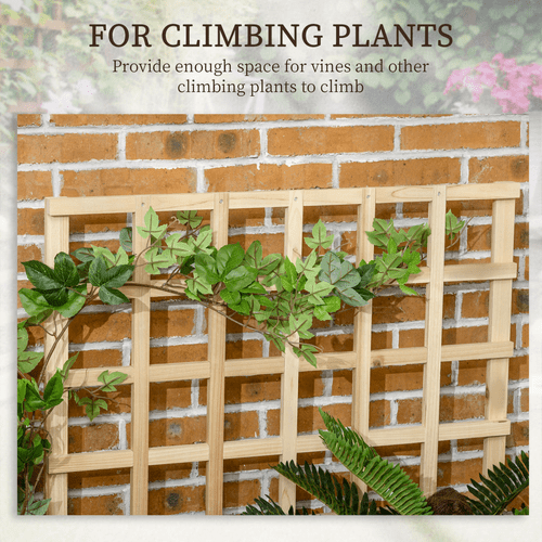 Outsunny 3 - Tier Wooden Garden Planter with Trellis for Climbers & Vines - plants - express.com