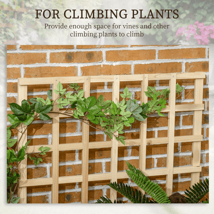 Outsunny 3 - Tier Wooden Garden Planter with Trellis for Climbers & Vines - plants - express.com