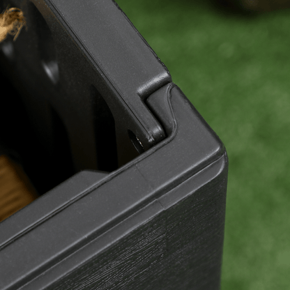 Outsunny 336 Litre Rolling Outdoor Garden Storage Box, Plastic Container, Black - plants - express.com