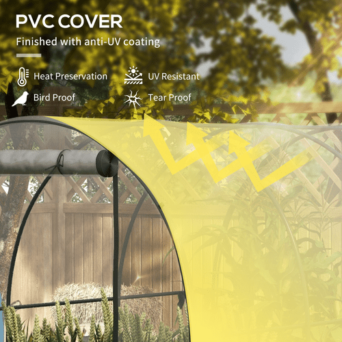 Outsunny 3x2m Polytunnel Greenhouse - Year - Round Growth with Steel Frame & Ventilation - plants - express.com