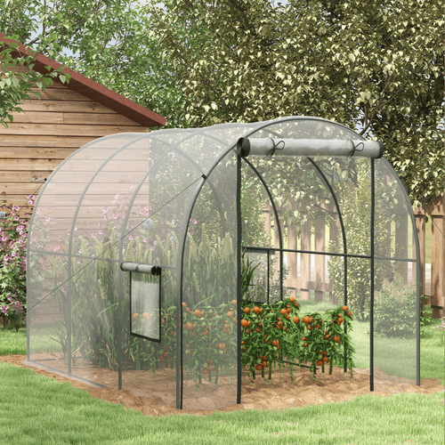 Outsunny 3x2m Polytunnel Greenhouse - Year - Round Growth with Steel Frame & Ventilation - plants - express.com