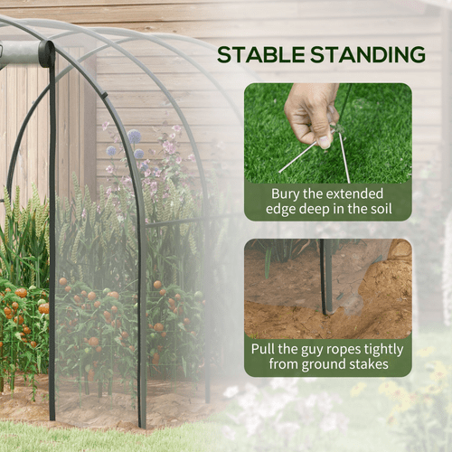 Outsunny 3x2m Polytunnel Greenhouse - Year - Round Growth with Steel Frame & Ventilation - plants - express.com