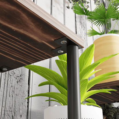 Outsunny 4 Tiered Metal Flower Shelf Display Rack, Carbonised Finish - plants - express.com