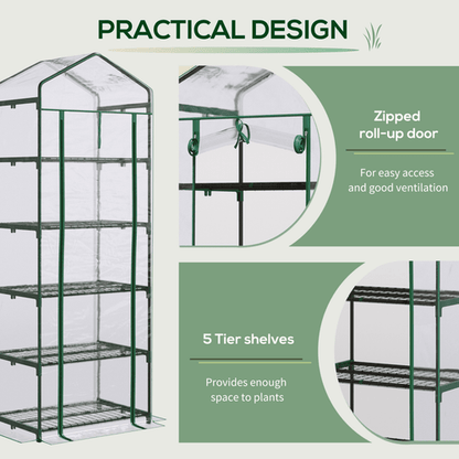 Outsunny 5 - Tier Portable Mini Greenhouse - Perfect Indoor/Outdoor Plant Shelter! - plants - express.com