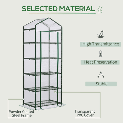 Outsunny 5 - Tier Portable Mini Greenhouse - Perfect Indoor/Outdoor Plant Shelter! - plants - express.com