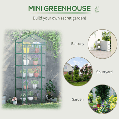 Outsunny 5 - Tier Portable Mini Greenhouse - Perfect Indoor/Outdoor Plant Shelter! - plants - express.com