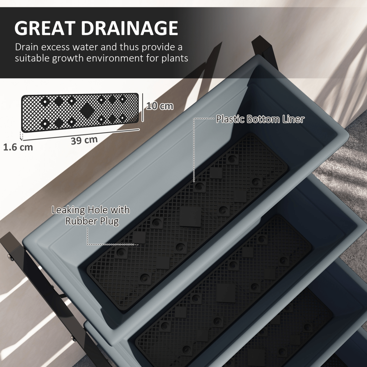 Outsunny 5 - Tier Raised Garden Bed, Ladder Planter with Removable Boxes - plants - express.com