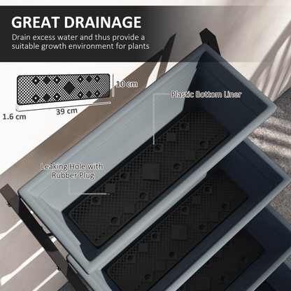 Outsunny 5 - Tier Raised Garden Bed, Ladder Planter with Removable Boxes - plants - express.com