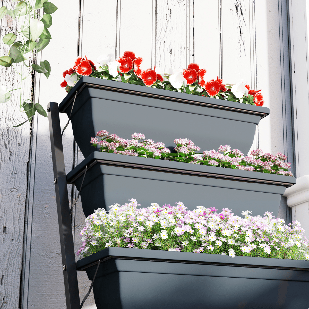 Outsunny 5 - Tier Raised Garden Bed, Ladder Planter with Removable Boxes - plants - express.com