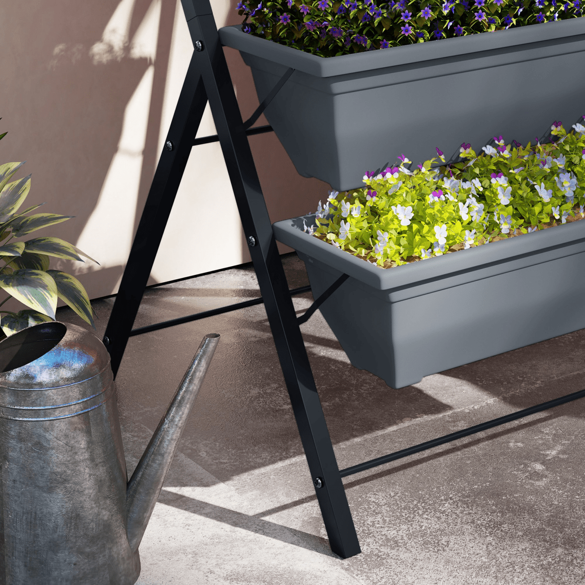 Outsunny 5 - Tier Raised Garden Bed, Ladder Planter with Removable Boxes - plants - express.com
