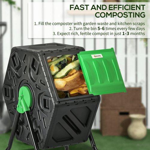 Outsunny 65L Rotating Compost Bin - Eco - Friendly Gardening Solution! - plants - express.com