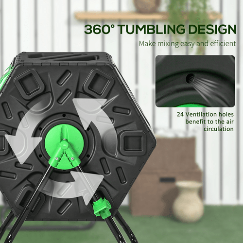 Outsunny 65L Rotating Compost Bin - Eco - Friendly Gardening Solution! - plants - express.com
