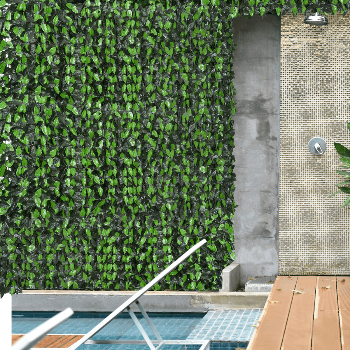 Outsunny Artificial Leaf Hedge Screen Privacy Fence Panel for Garden 3Mx1M - plants - express.com