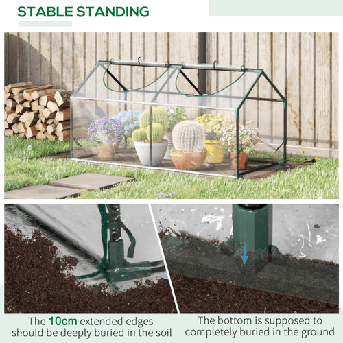 Outsunny Compact Greenhouse: Durable Plant House with 2 Venting Windows - plants - express.com