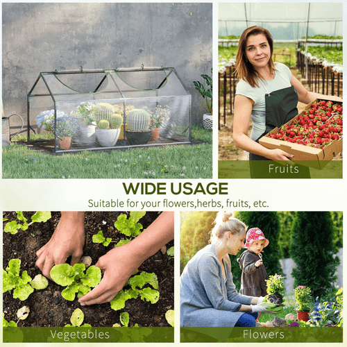 Outsunny Compact Greenhouse: Durable Plant House with 2 Venting Windows - plants - express.com