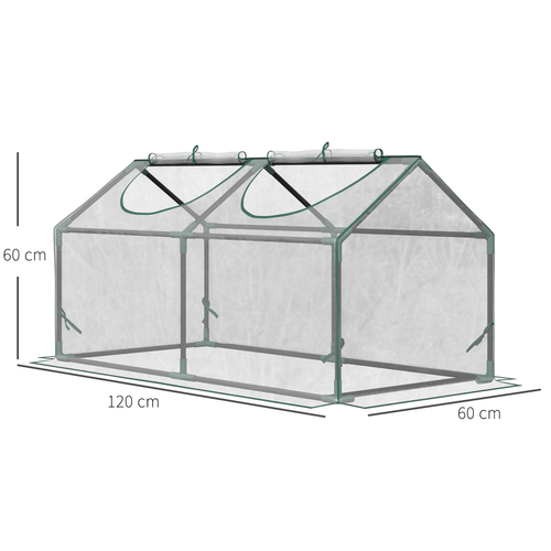 Outsunny Compact Greenhouse: Durable Plant House with 2 Venting Windows - plants - express.com
