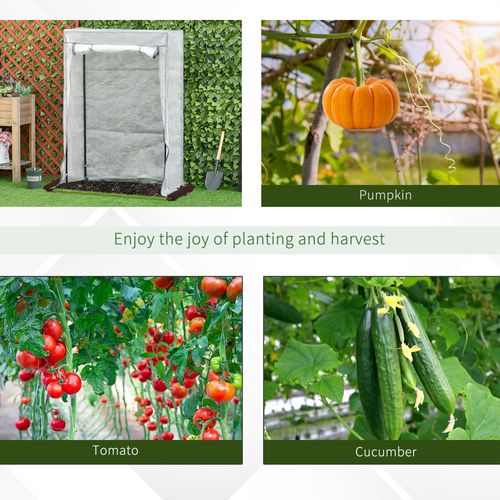 Outsunny Compact Greenhouse: Durable Steel Frame & Roll - up Door for Small Spaces - plants - express.com