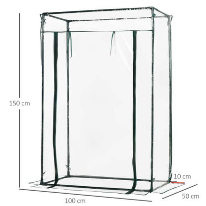 Outsunny Compact Greenhouse: Durable Steel Frame & Roll - up Door for Small Spaces - plants - express.com