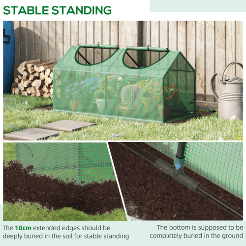 Outsunny Compact Mini Greenhouse - Sturdy Design with PE Cover, 119x60x60cm - plants - express.com
