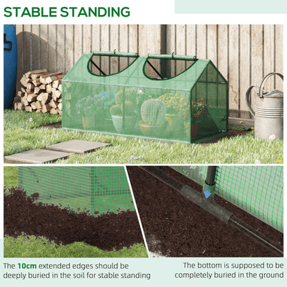 Outsunny Compact Mini Greenhouse - Sturdy Design with PE Cover, 119x60x60cm - plants - express.com