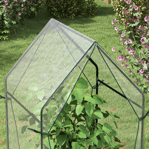 Outsunny Compact Tomato Greenhouse with 2 Zipped Doors - Sturdy & Weatherproof - plants - express.com