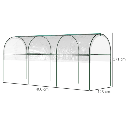Outsunny Curved Tomato Greenhouse with Guy Ropes & Weatherproof Cover - plants - express.com