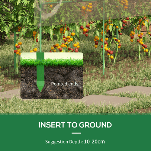 Outsunny Curved Tomato Greenhouse with Guy Ropes & Weatherproof Cover - plants - express.com