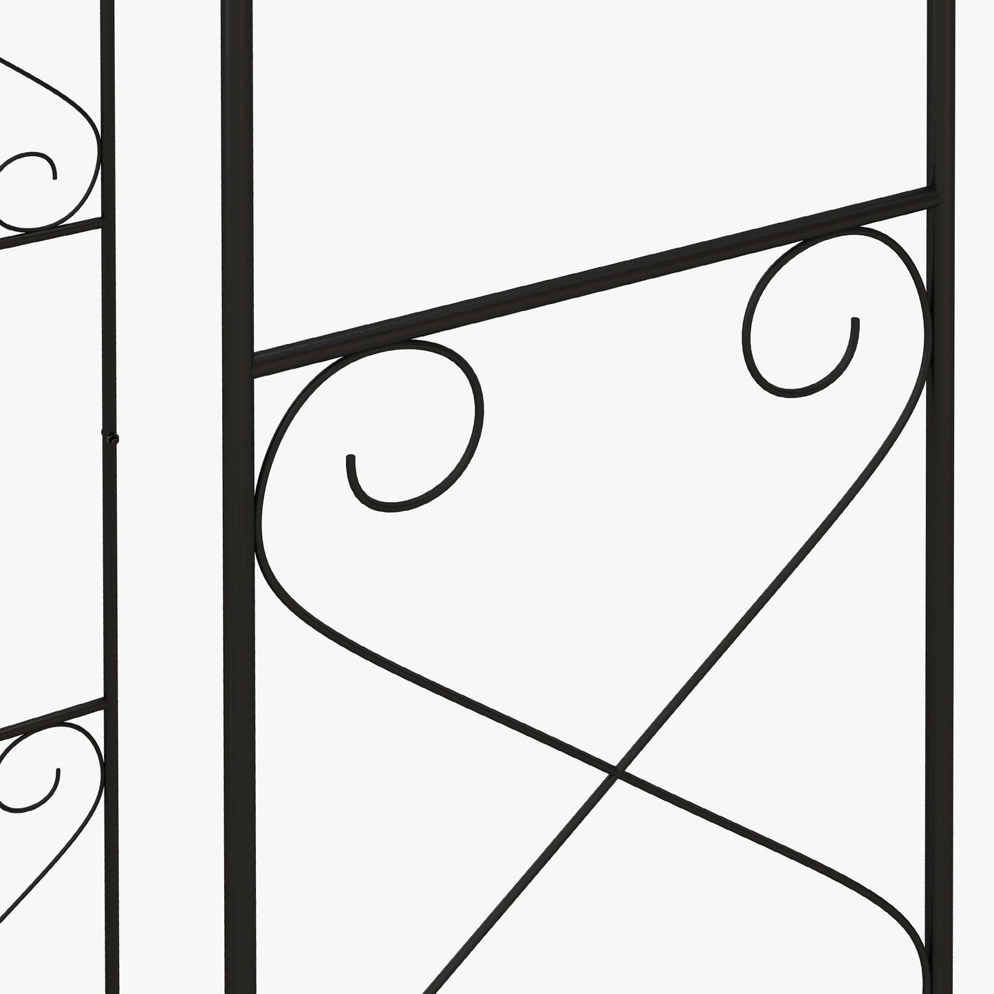 Outsunny Decorative Metal Garden Arch with Double Gate for Climbing Plants - plants - express.com