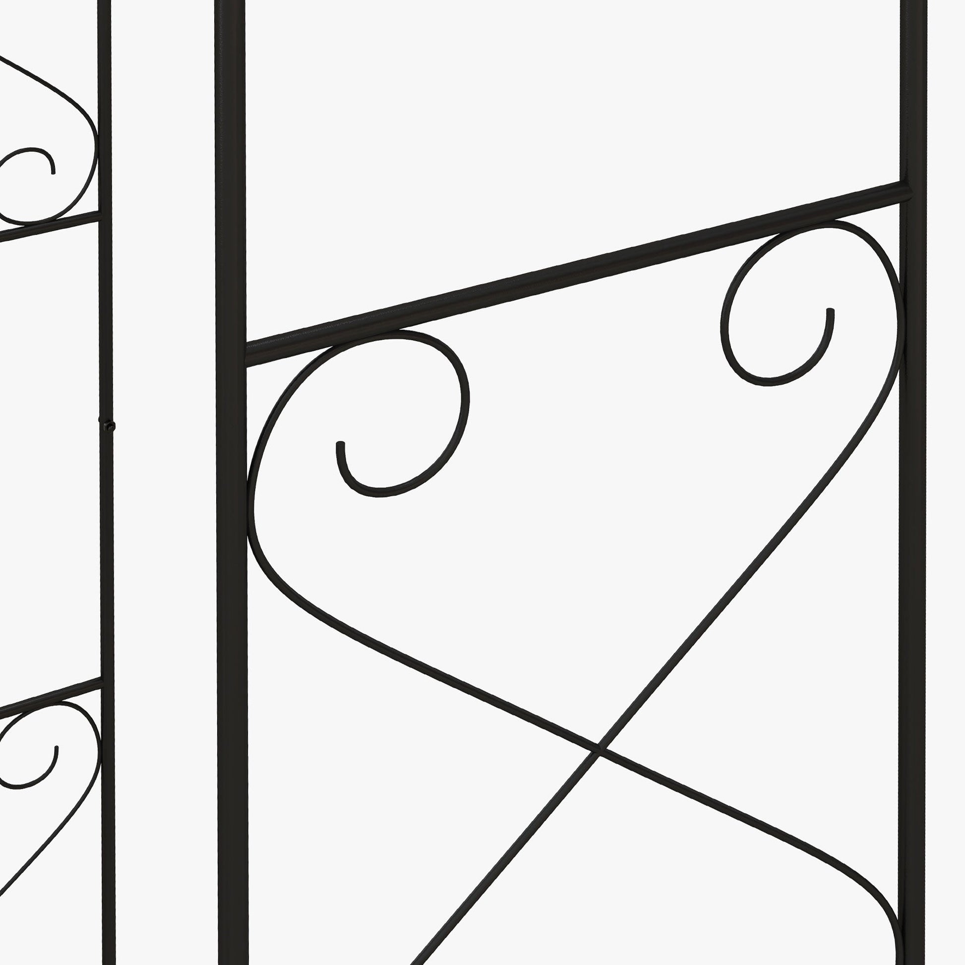 Outsunny Decorative Metal Garden Arch with Double Gate for Climbing Plants - plants - express.com
